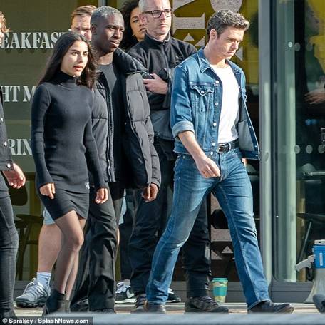 Best foot forward: During the shoot, Richard pulled off several acrobatic moves for the ad, which is said to be inspired by Colin Firth's Mr Darcy in the BBC�s Pride And Prejudice in 1995,