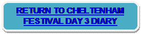 Rounded Rectangle: RETURN TO CHELTENHAM FESTIVAL DAY 3 DIARY